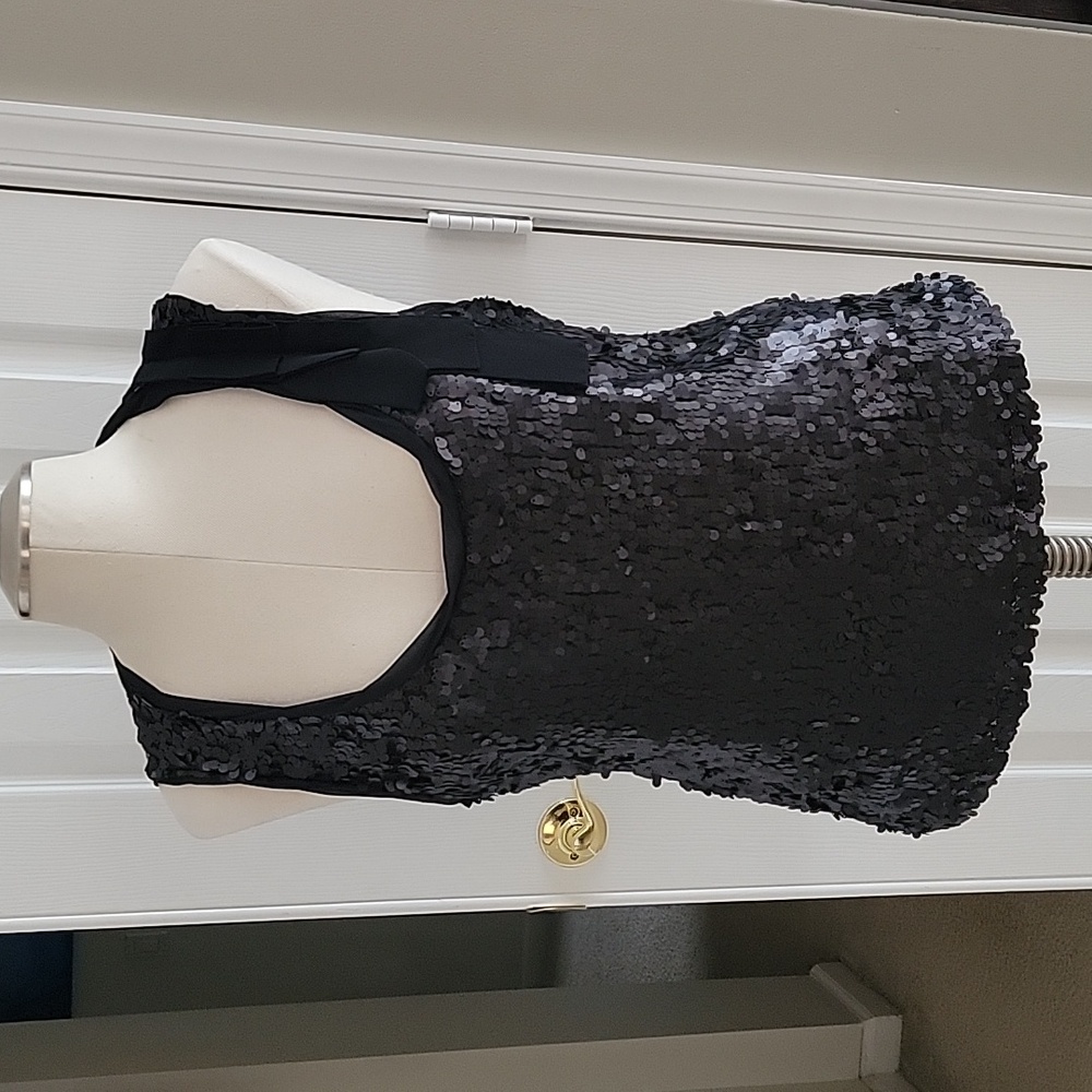 New York and Company sleeveless top with sequin front